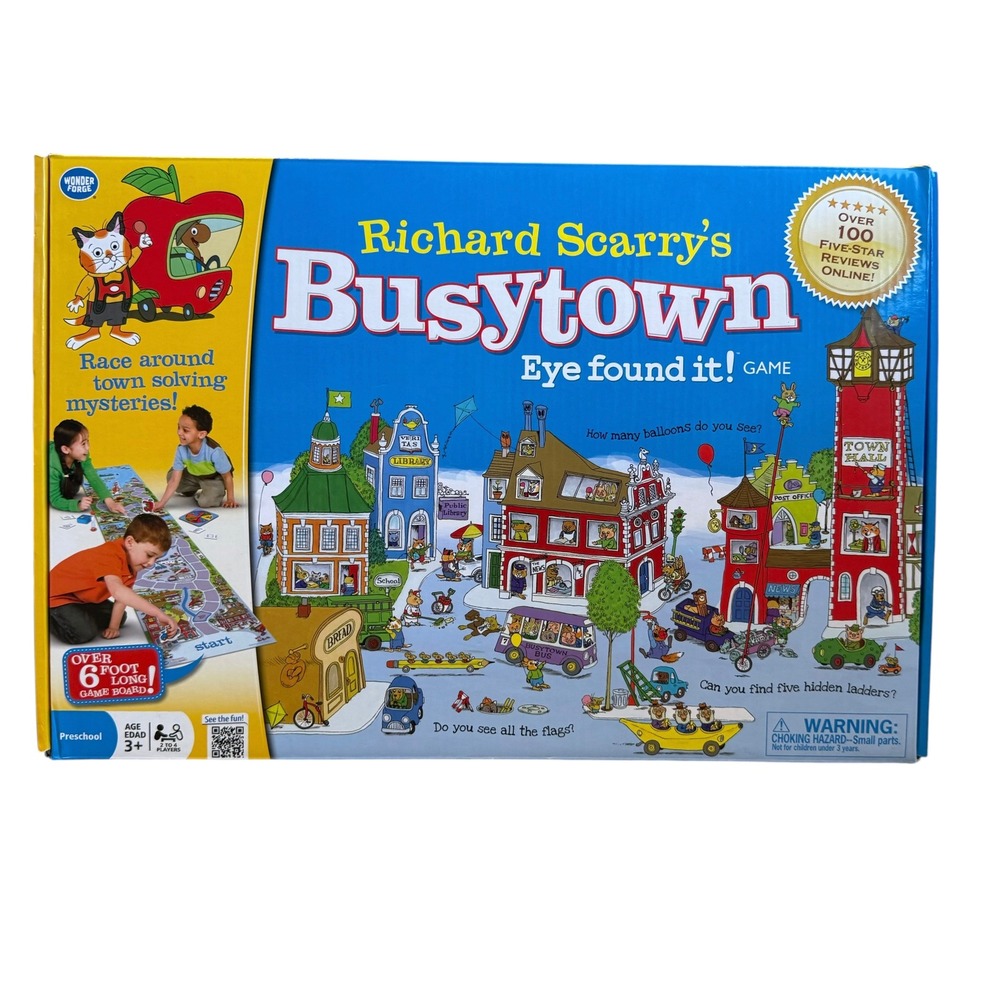 Wonder Forge Richard Scarry Busytown Eye Found It Board Game Complete